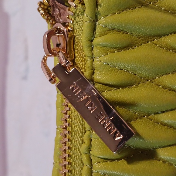 Anne Klein Tropic Chartreuse Mini Quilted Crossbody Bag ⚜️ 👑 ⚜️ - Picture 8 of 13